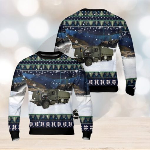 Canadian Army Navistar 7000 series 7000 MV cargo truck Christmas AOP Sweater Christmas Gift Sweater