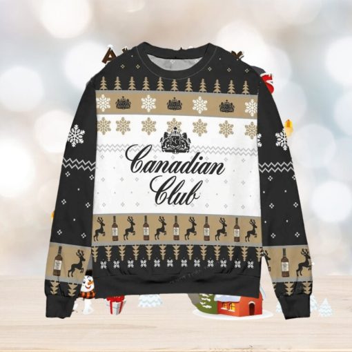 Canadian Club Whisky Snowflake Ugly Christmas Sweater Special Gift For Men Women