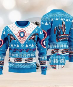 Captain America Marvel Comics Knitted Xmas Sweater Gift Men And Women