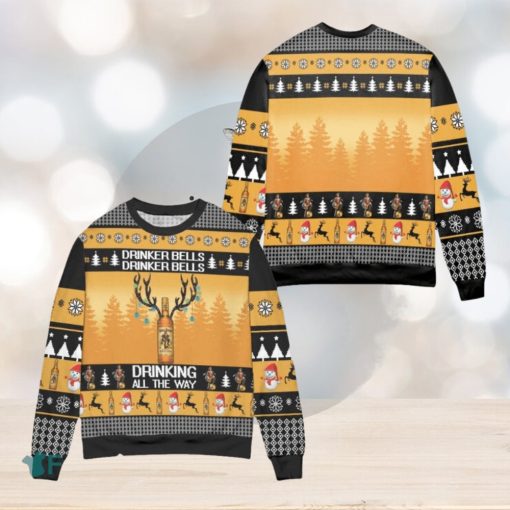 Captain Morgan Drinker Bells Drinking All The Way Ugly Christmas Sweater All Over Print 3d Sw