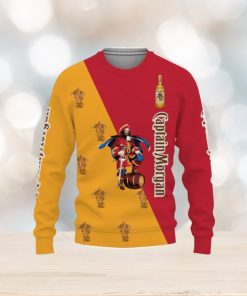 Captain Morgan Whiskey Beers And Whiskey Pattern Logo Christmas Gift Ugly 3D Sweater Christmas Gift Ideas All Over Printed