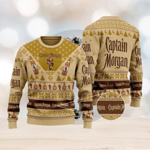 Captain Morgan Whiskey Knitted Xmas Sweater Gift Men And Women