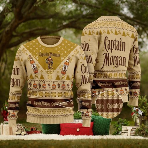 Captain Morgan Whiskey Knitted Xmas Sweater Gift Men And Women