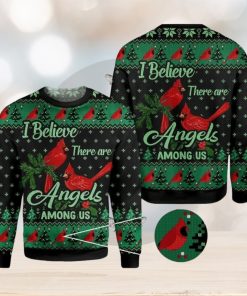 Cardinal I believe there are angels among us Ugly Christmas Sweater