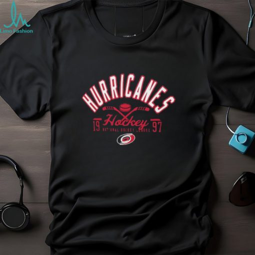 Carolina Hurricanes Starter Black Half Puck T Shirt