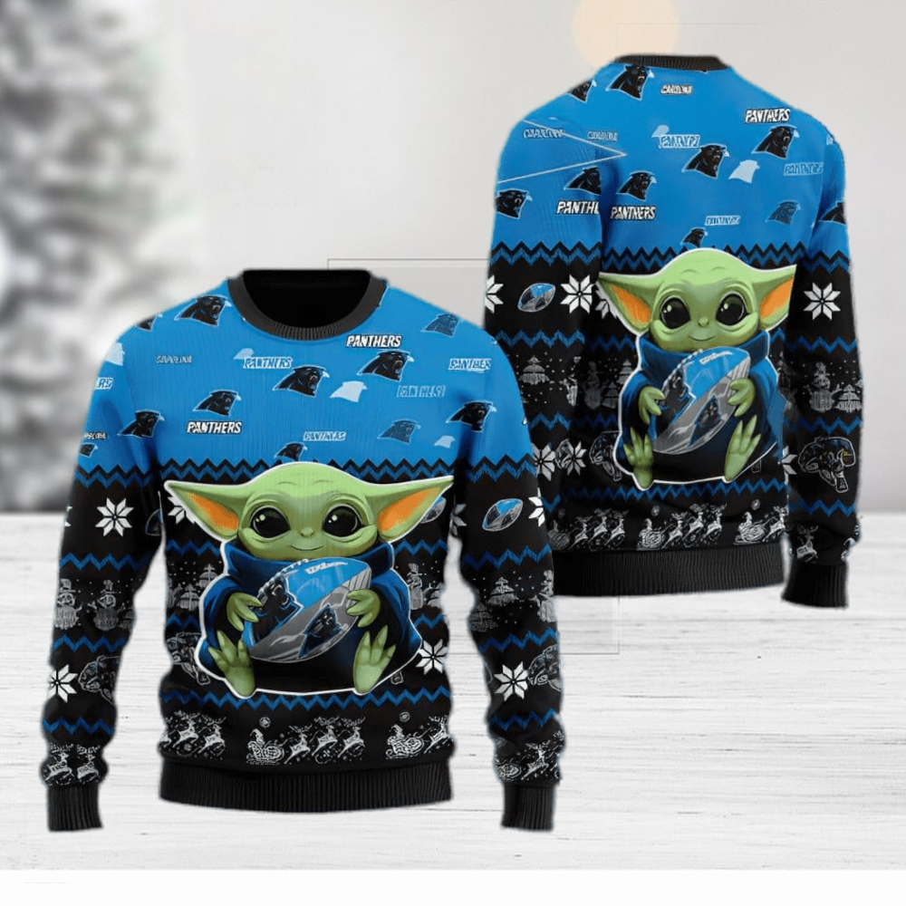 Carolina Panthers Fans Pattern Fun Ugly Christmas Sweater