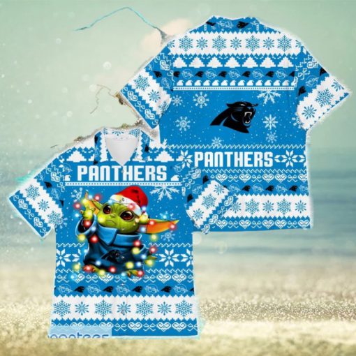 Carolina Panthers Baby Yoda Star Wars Funny Hawaiian Shirt New For Fans Gift Christmas Holidays