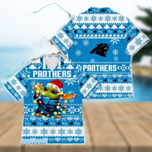 Carolina Panthers Baby Yoda Star Wars Funny Hawaiian Shirt New For Fans Gift Christmas Holidays