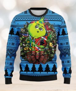 Carolina Panthers Grinch Hug Christmas Ugly Sweater 3D Christmas Xmas Sweater