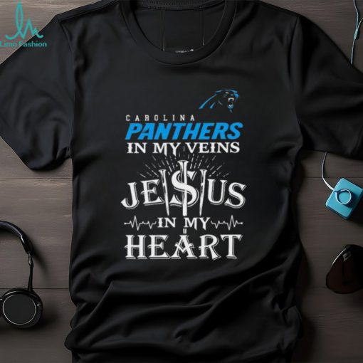Carolina Panthers In My Vien Jesus In My Heart Logo Shirt