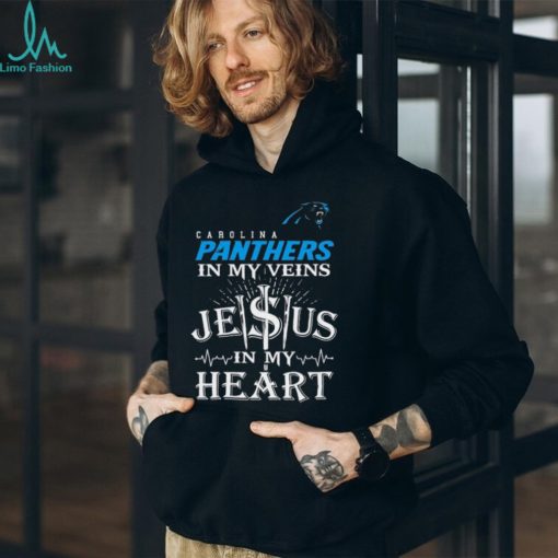 Carolina Panthers In My Vien Jesus In My Heart Logo Shirt