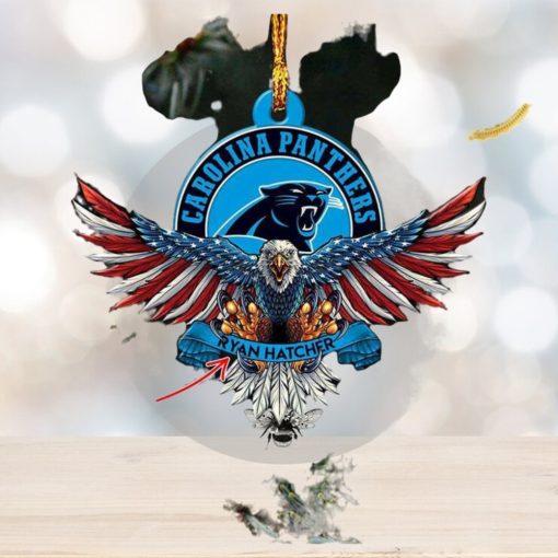 Carolina Panthers NFL American US Eagle Personalized Xmas Christmas Tree Decorations Ornament
