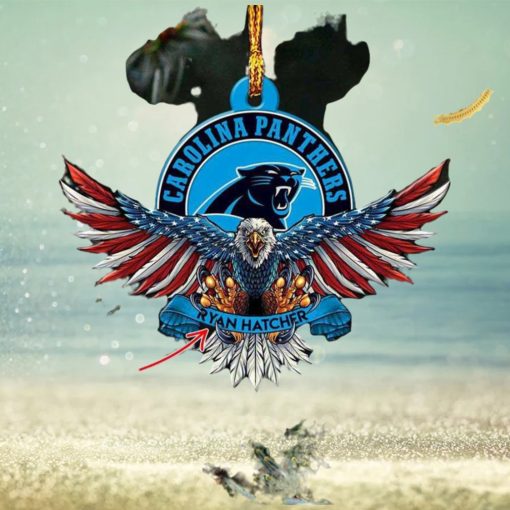 Carolina Panthers NFL American US Eagle Personalized Xmas Christmas Tree Decorations Ornament