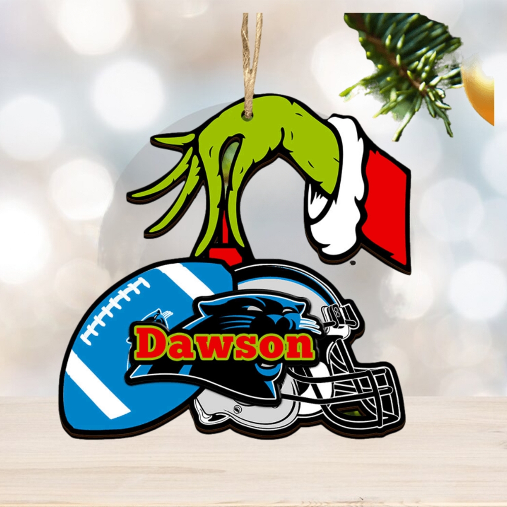 Carolina Panthers NFL Grinch Personalized Ornament SP121023101ID03 Carolina Panthers NFL Grinch Personalized Ornament SP121023101ID03