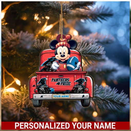 Carolina Panthers NFL Mickey Ornament Personalized Your Name SP12102335ID05