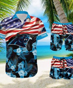 Carolina Panthers Personalized NFL Hawaiian Shirt & Shorts For Fans Gift Men And Women Holiday Summer