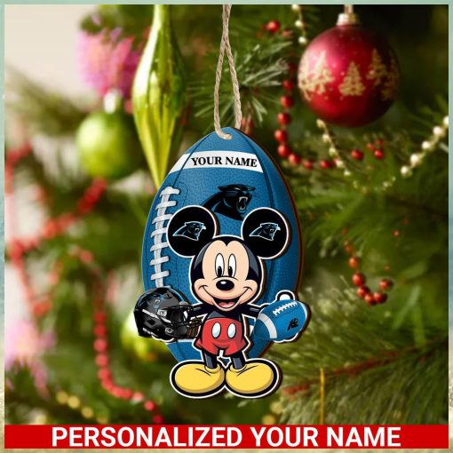 Carolina Panthers Personalized Your Name Mickey Mouse And NFL Team Ornament SP161023164ID03
