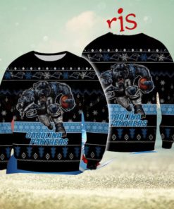 Carolina Panthers Player Rushing Ugly Christmas Sweater Style Gift For Men And Women