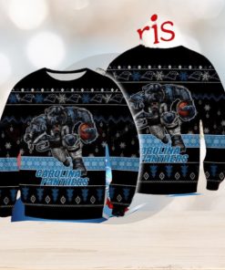 Carolina Panthers Player Rushing Ugly Christmas Sweater Style Gift For Men And Women