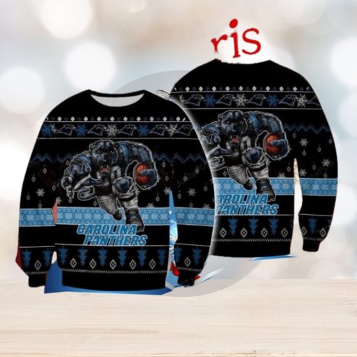 Carolina Panthers Player Rushing Ugly Christmas Sweater Style Gift For Men And Women