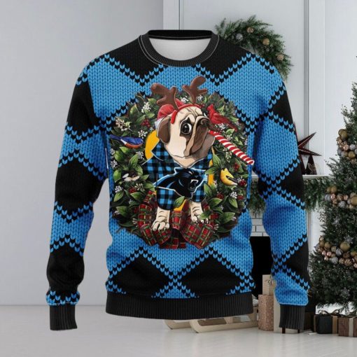 Carolina Panthers Pub Dog Christmas Ugly Sweater 3D Christmas Xmas Sweater