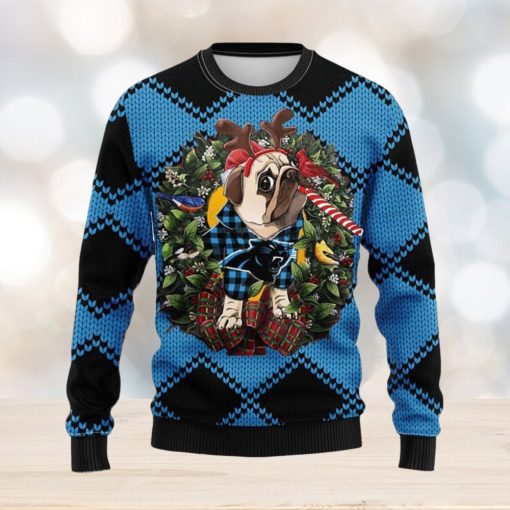 Carolina Panthers Pub Dog Christmas Ugly Sweater 3D Christmas Xmas Sweater