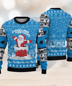 Carolina Panthers Santa Christmas Sweater