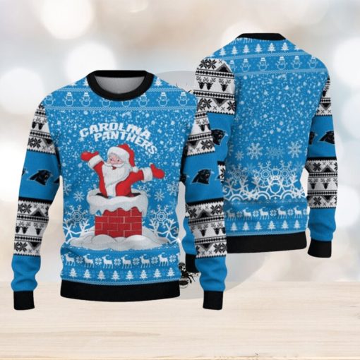 Carolina Panthers Santa Christmas Sweater