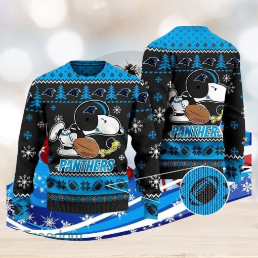 Carolina Panthers Snoopy Ugly Christmas Sweater Special Gift For Men Women