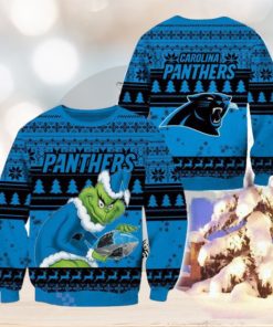 Carolina Panthers Ugly Grinch Christmas Sweater For Fans Funny Christmas Gift