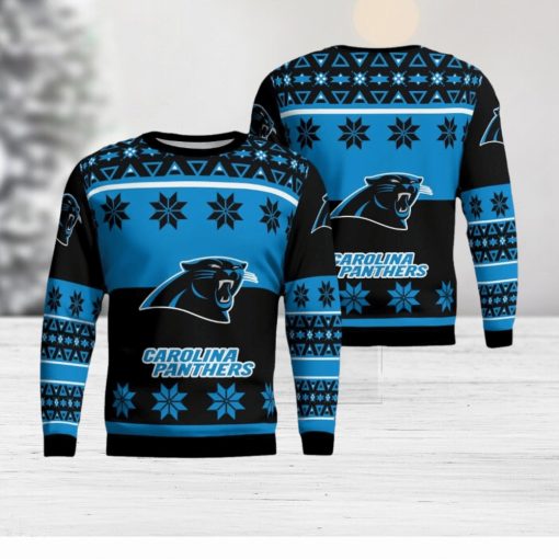 Carolina Panthers Winter Ugly Christmas AOP Sweater For Men And Women