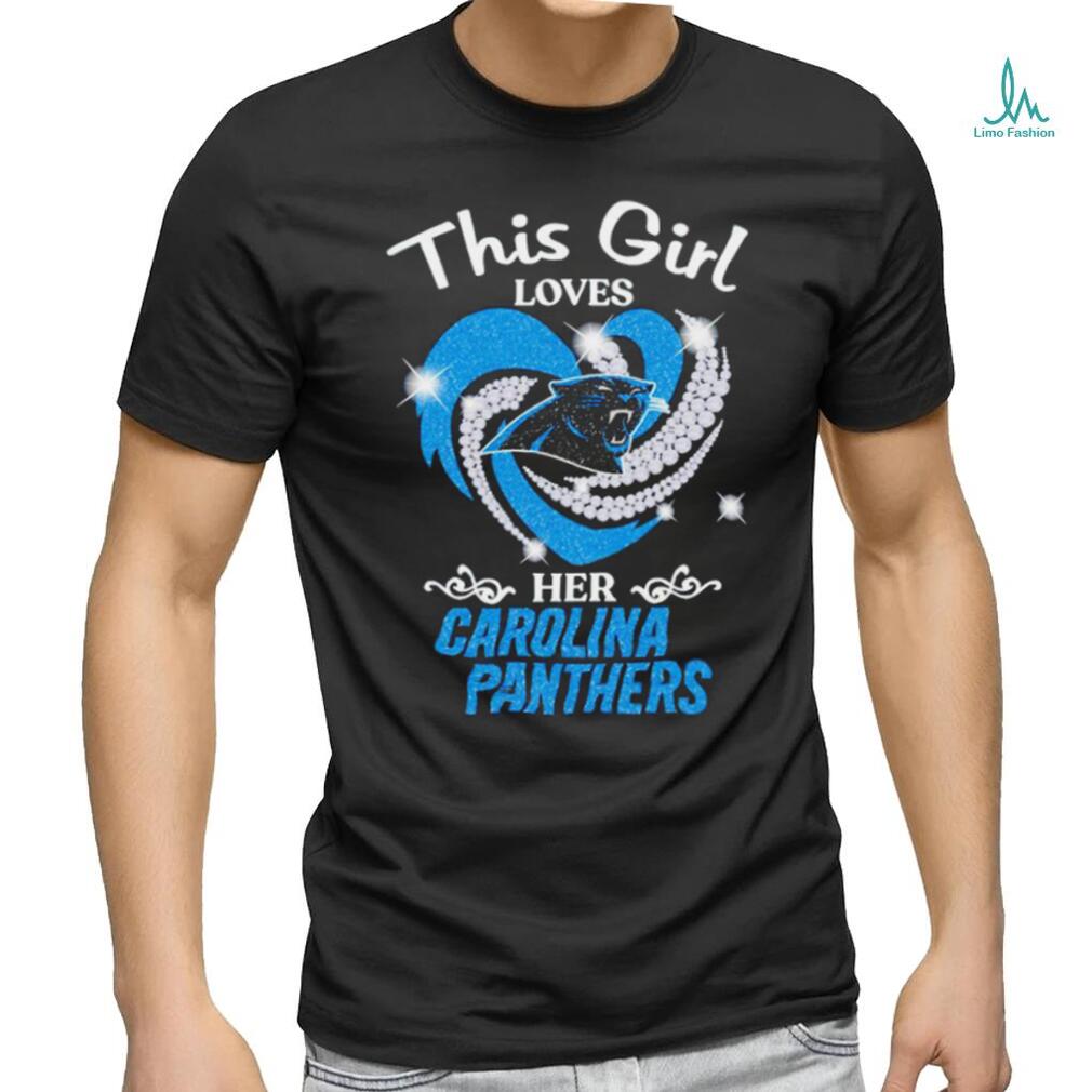 MagikTees This Girl Loves Her Panthers Football Long Sleeve T-Shirt