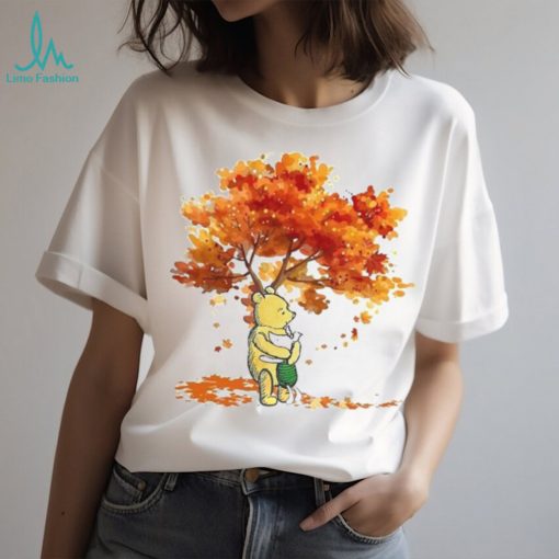 Cartoon Animals Under Fall Tree Shirt Cute Graphic Tees Gifts For Thanksgiving