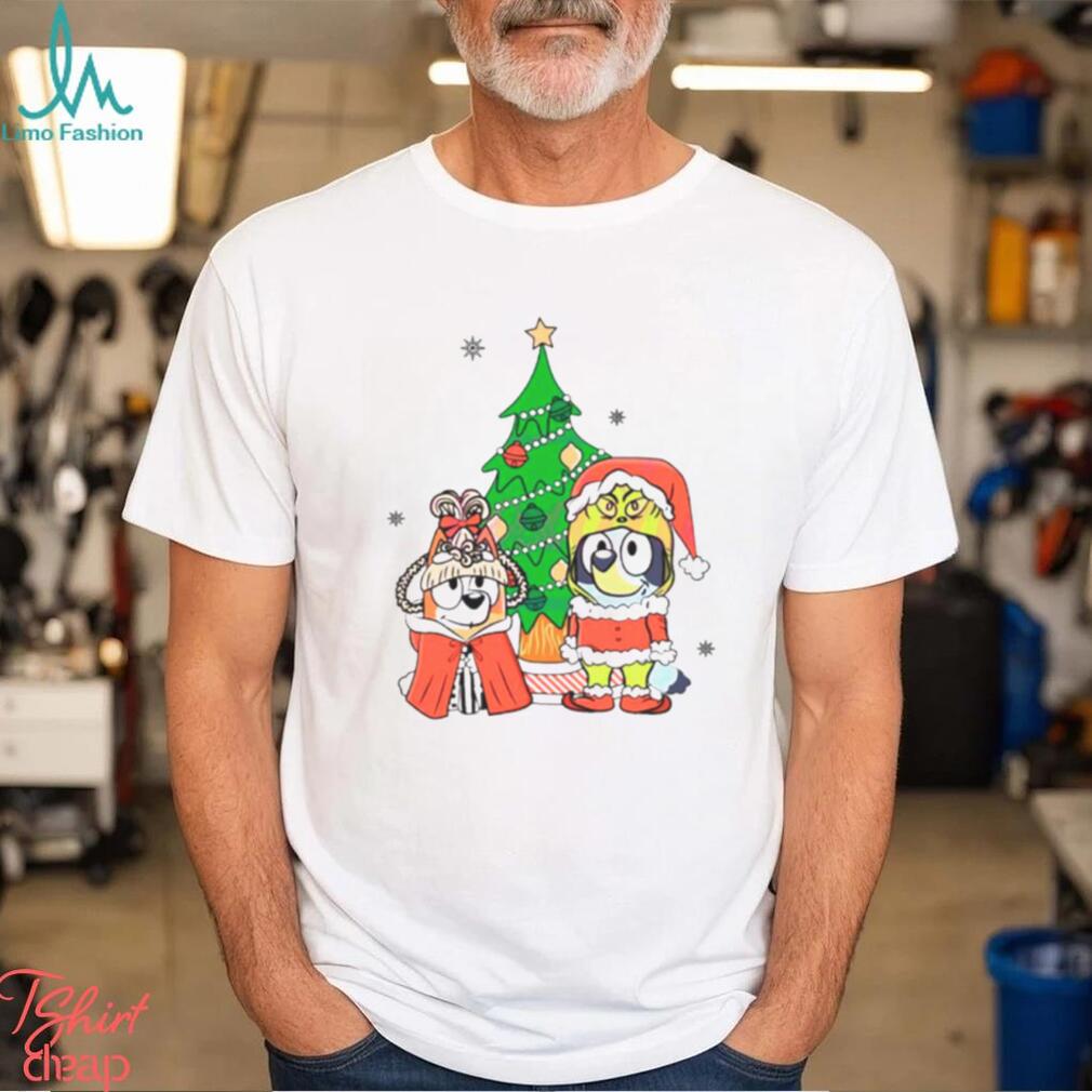 Cartoon Bluey Dog Christmas tree shirt Cartoon Bluey Dog Christmas tree shirt