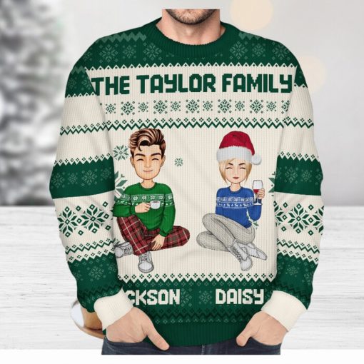 Cartoon Style   Christmas Gift For Family, Friends   Personalized Unisex Ugly Sweater