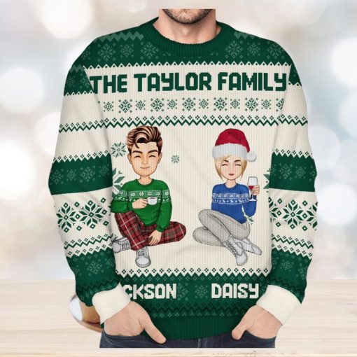 Cartoon Style   Christmas Gift For Family, Friends   Personalized Unisex Ugly Sweater