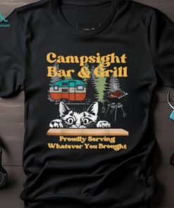 Cat Campsite Grill funny sarcastic camping T Shirt