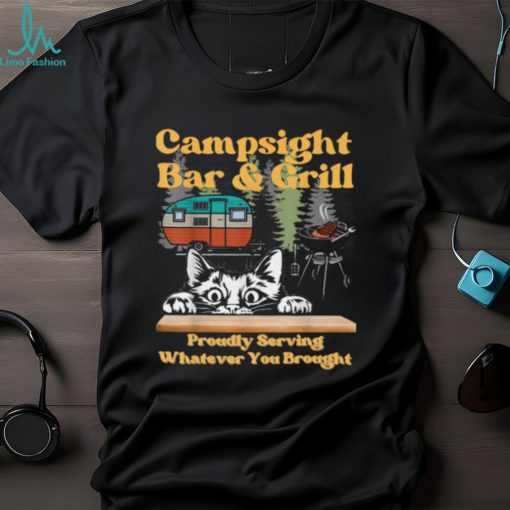 Cat Campsite Grill funny sarcastic camping T Shirt
