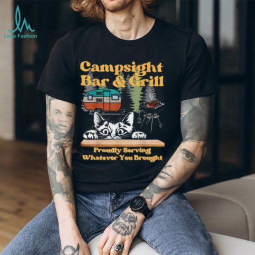 Cat Campsite Grill funny sarcastic camping T Shirt