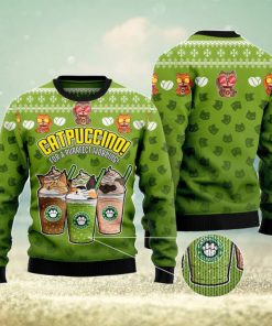 Cat Coffee Christmas Gift Ugly Christmas Sweater Xmas Holiday