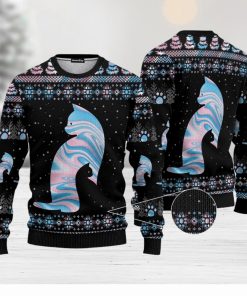 Cat Hologram Ugly Christmas 3D Sweater Gift For Men And Women