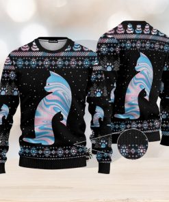 Cat Hologram Ugly Christmas 3D Sweater Gift For Men And Women