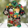 German Shepherd Dog Wearing Sunglass Funny Colorful Hawaiian Shirt