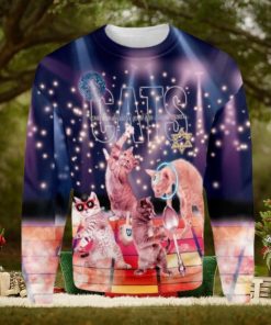 Cats And The Dreidel And The Silver Spoon Ugly Christmas Sweater