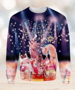 Cats And The Dreidel And The Silver Spoon Ugly Christmas Sweater