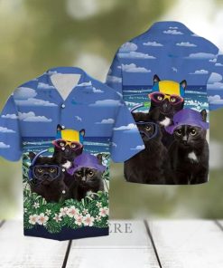 Cat’s Relaxed Summer Beach Hawaiian Adventure Shirt