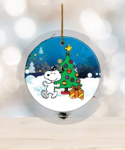 Ceramic Circle Ornament Snoopy   Copy