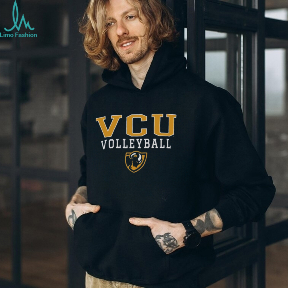 Champion Black VCU Rams Icon Logo Volleyball Jersey T Shirt - Limotees