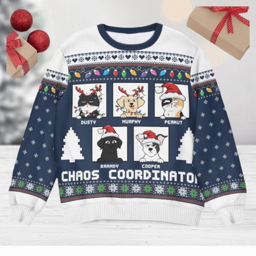 Chaos Coordinator   Personalized Ugly Sweater