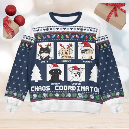 Chaos Coordinator   Personalized Ugly Sweater